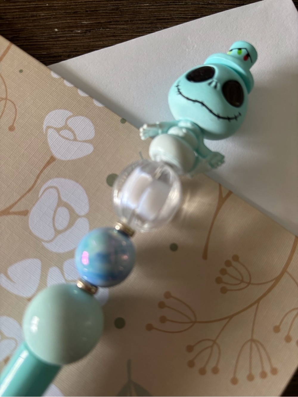 Disney Doorables: Nightmare Before Christmas: Jack Snowman handmade beaded pen
